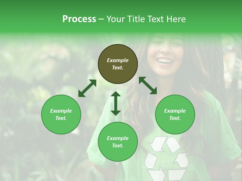 Girl Environment Reuse PowerPoint Template