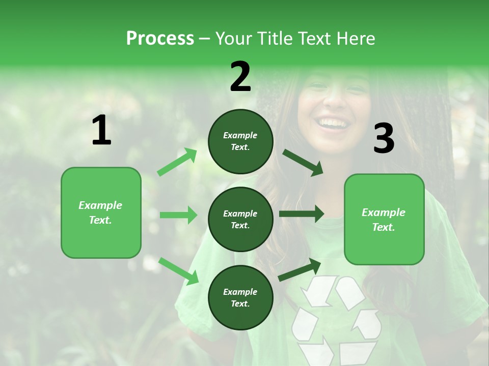 Girl Environment Reuse PowerPoint Template