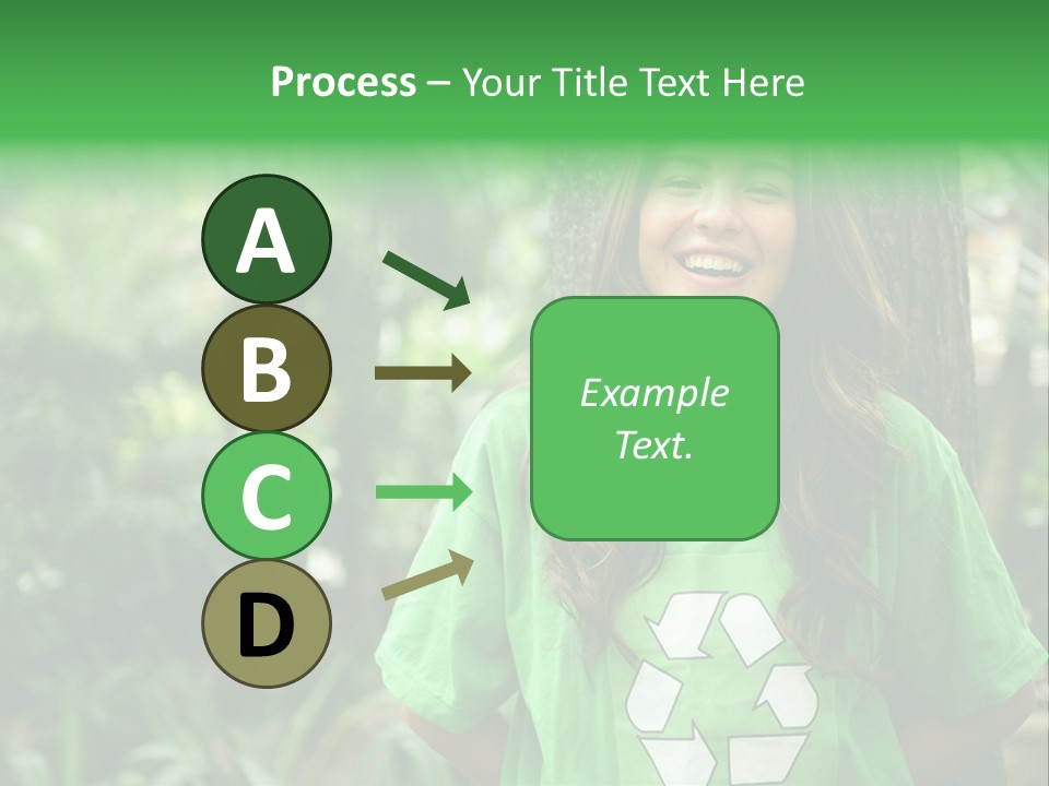 Girl Environment Reuse PowerPoint Template
