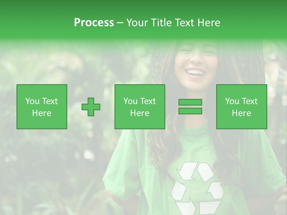Girl Environment Reuse PowerPoint Template