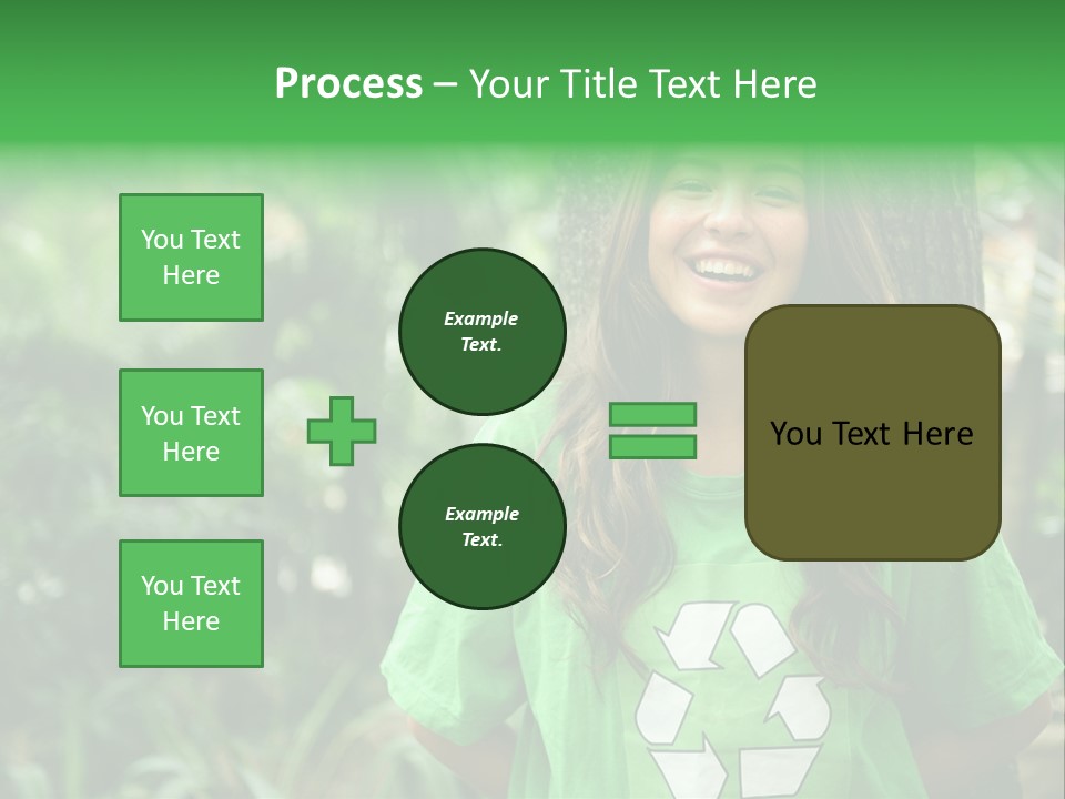 Girl Environment Reuse PowerPoint Template