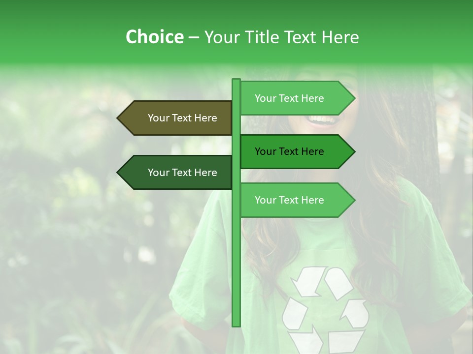 Girl Environment Reuse PowerPoint Template