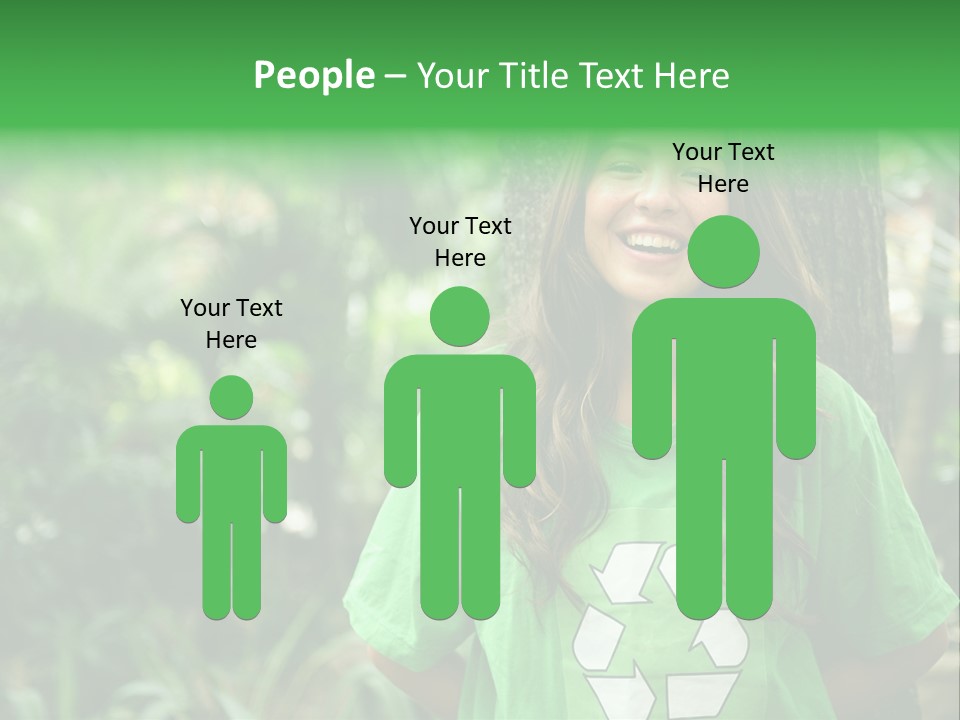 Girl Environment Reuse PowerPoint Template