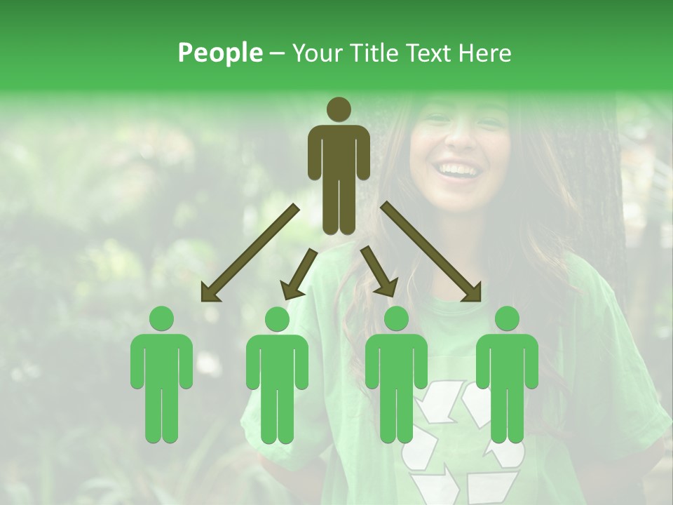Girl Environment Reuse PowerPoint Template