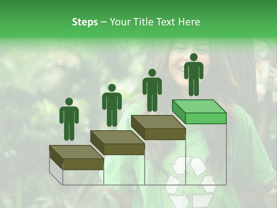 Girl Environment Reuse PowerPoint Template