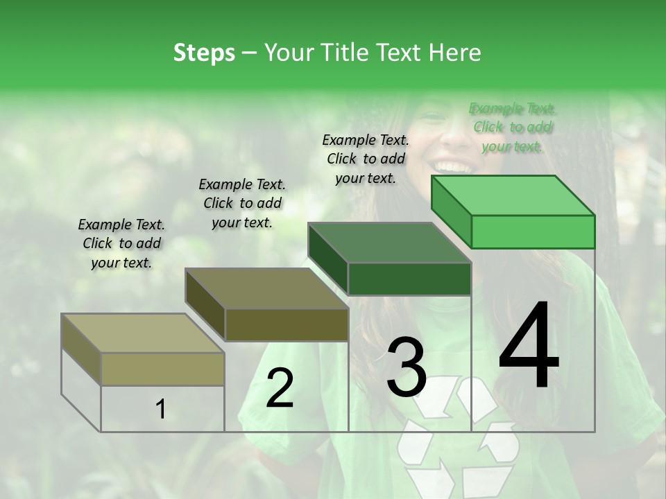 Girl Environment Reuse PowerPoint Template