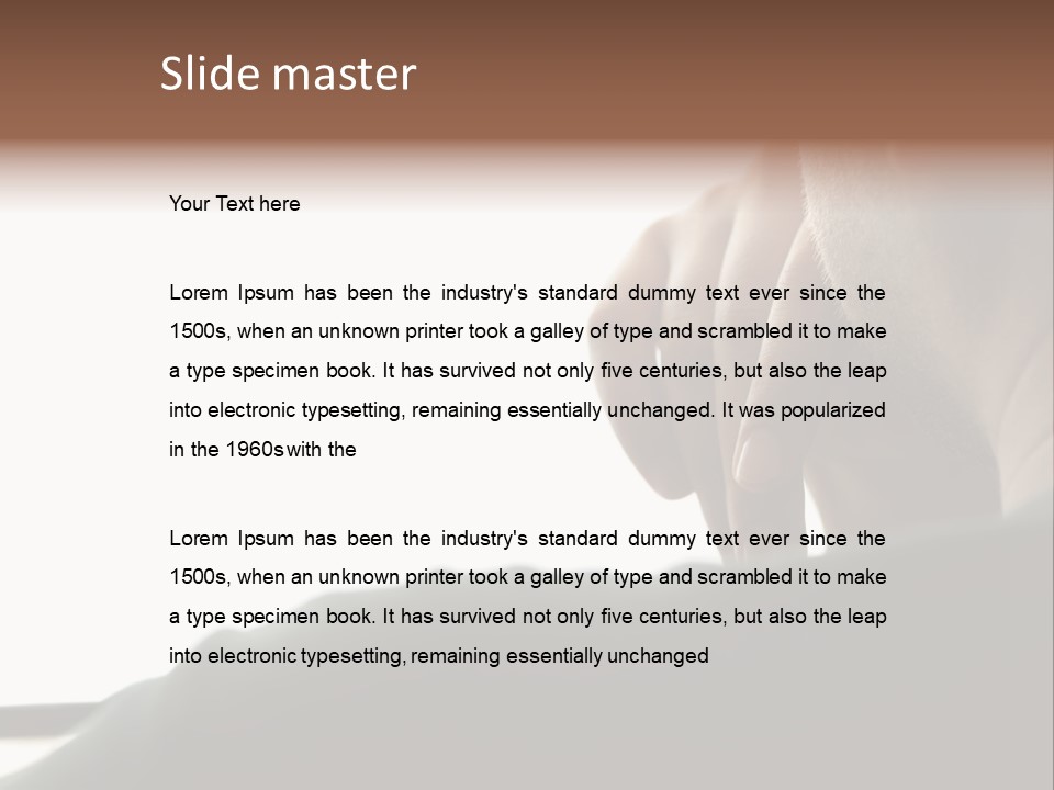 Business Hand Human Head PowerPoint Template