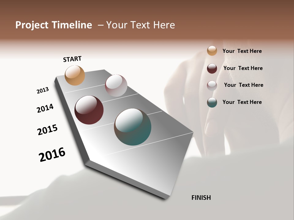 Business Hand Human Head PowerPoint Template