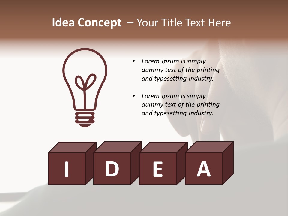 Business Hand Human Head PowerPoint Template