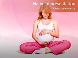 Pose Belly Parent PowerPoint Template