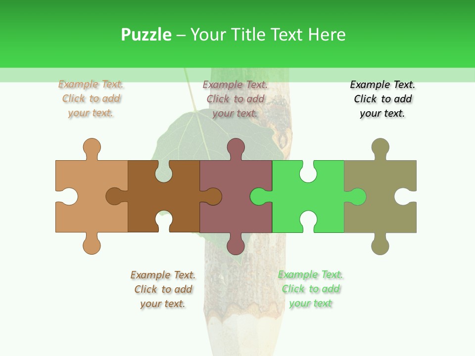 Leaves Drawing Green PowerPoint Template
