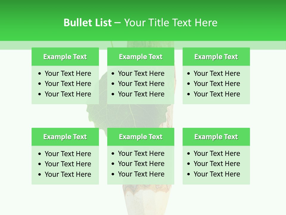 Leaves Drawing Green PowerPoint Template