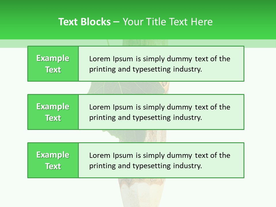 Leaves Drawing Green PowerPoint Template