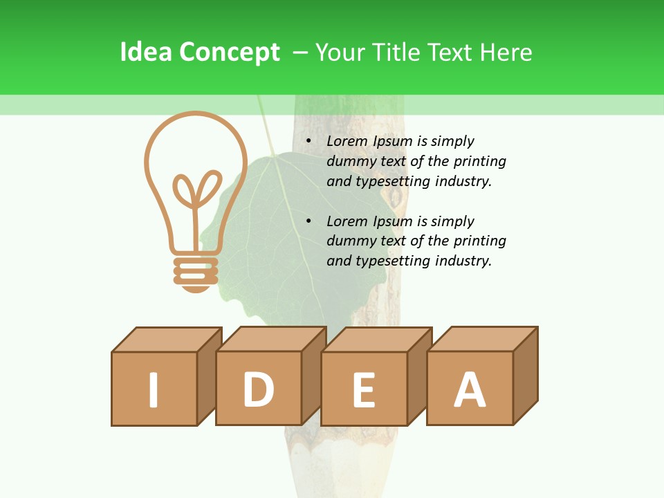 Leaves Drawing Green PowerPoint Template