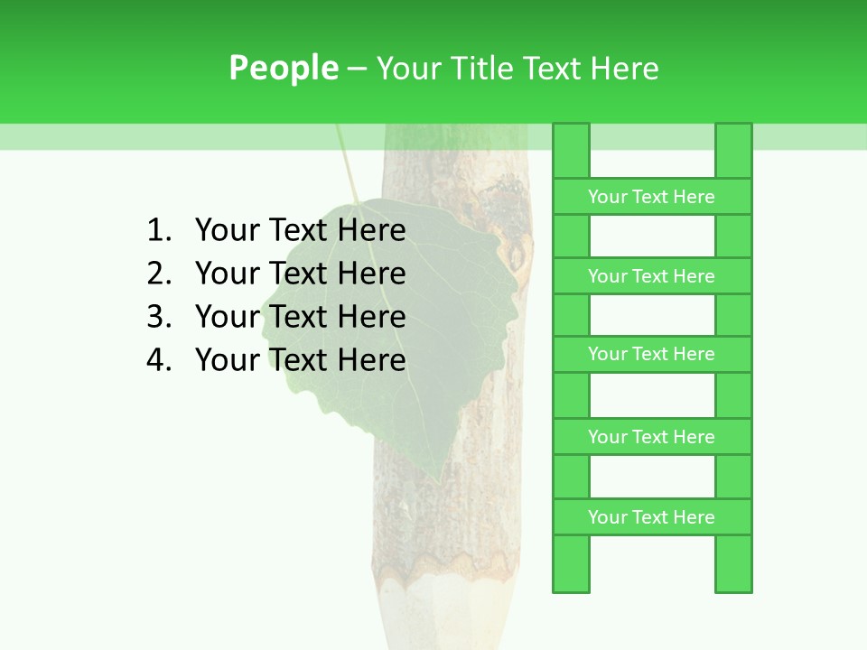 Leaves Drawing Green PowerPoint Template