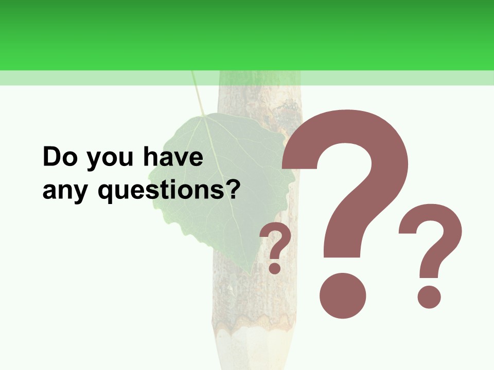 Leaves Drawing Green PowerPoint Template