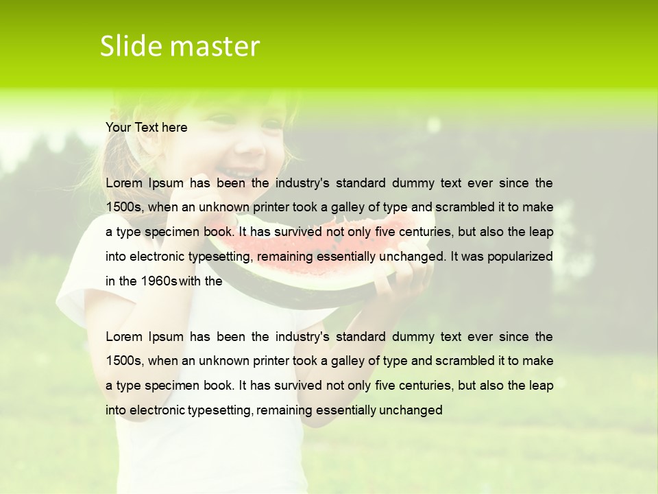 Outsides Summertime Park PowerPoint Template