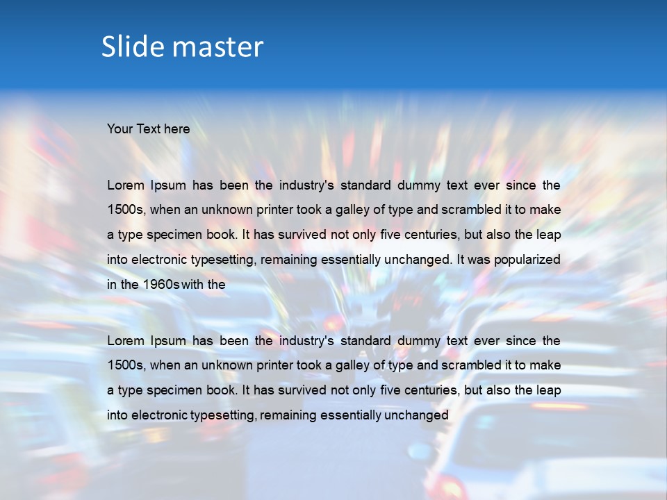 Traffic Direction City PowerPoint Template