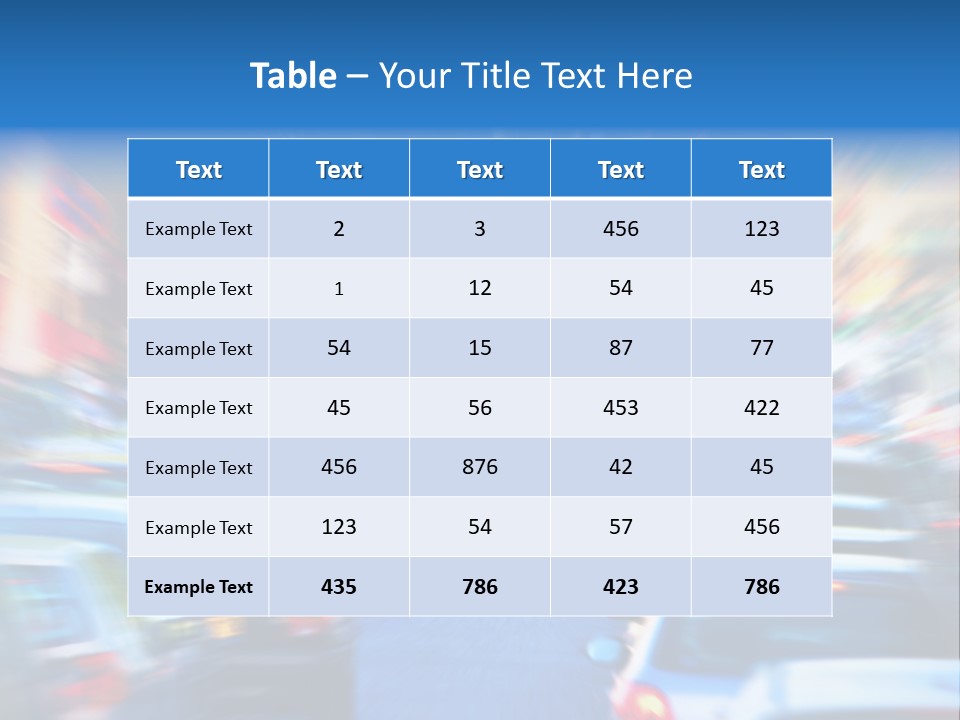 Traffic Direction City PowerPoint Template