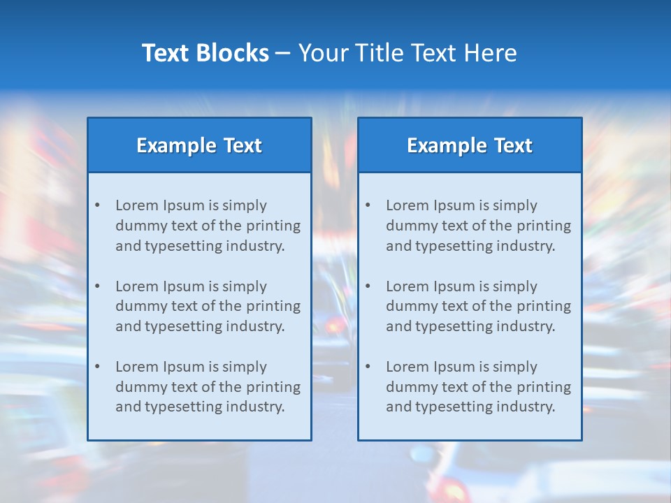 Traffic Direction City PowerPoint Template