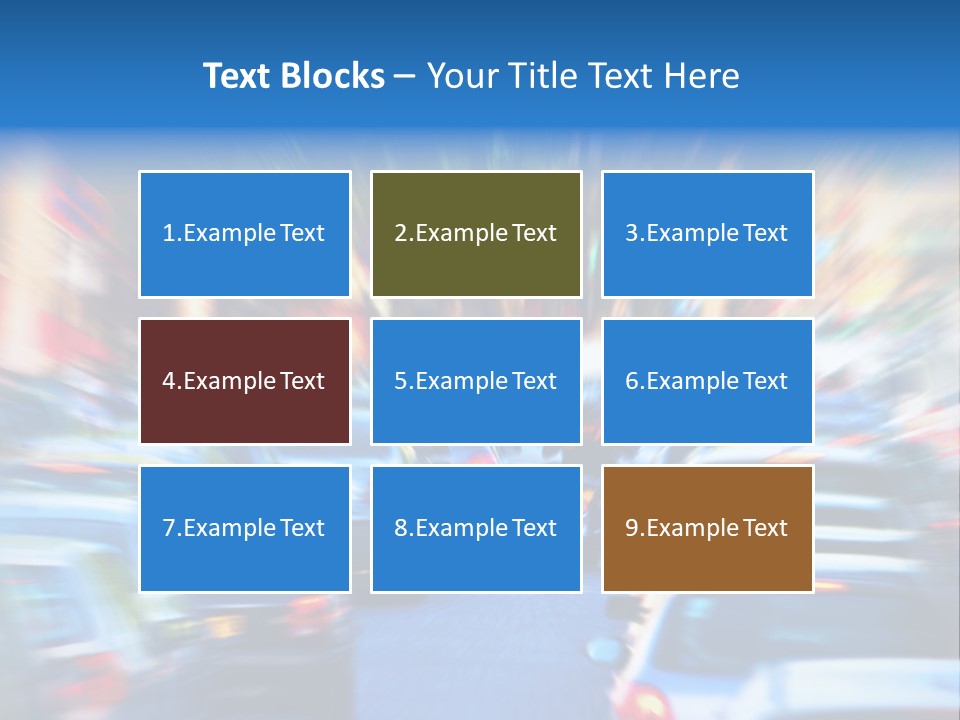 Traffic Direction City PowerPoint Template
