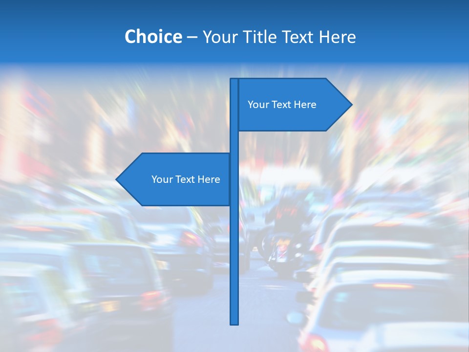 Traffic Direction City PowerPoint Template