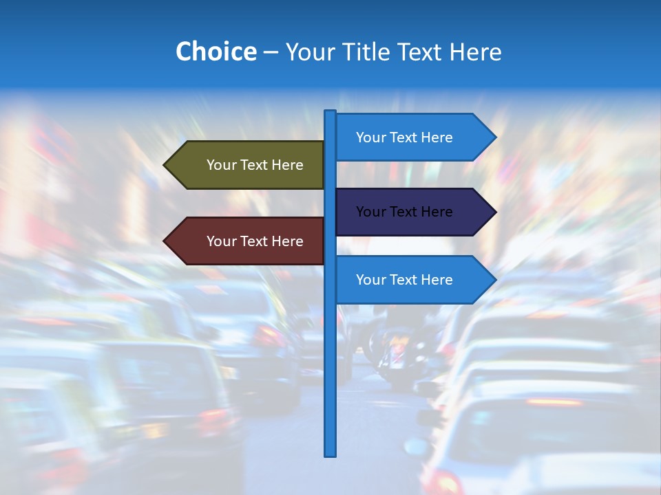 Traffic Direction City PowerPoint Template