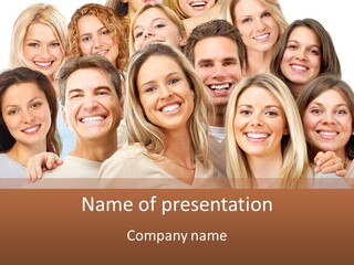 Faces Isolated Joyful PowerPoint Template