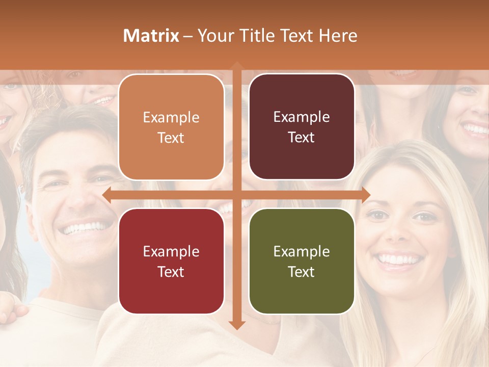 Faces Isolated Joyful PowerPoint Template