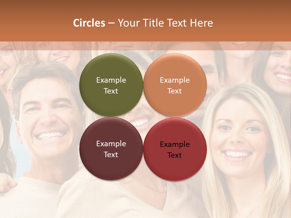 Faces Isolated Joyful PowerPoint Template