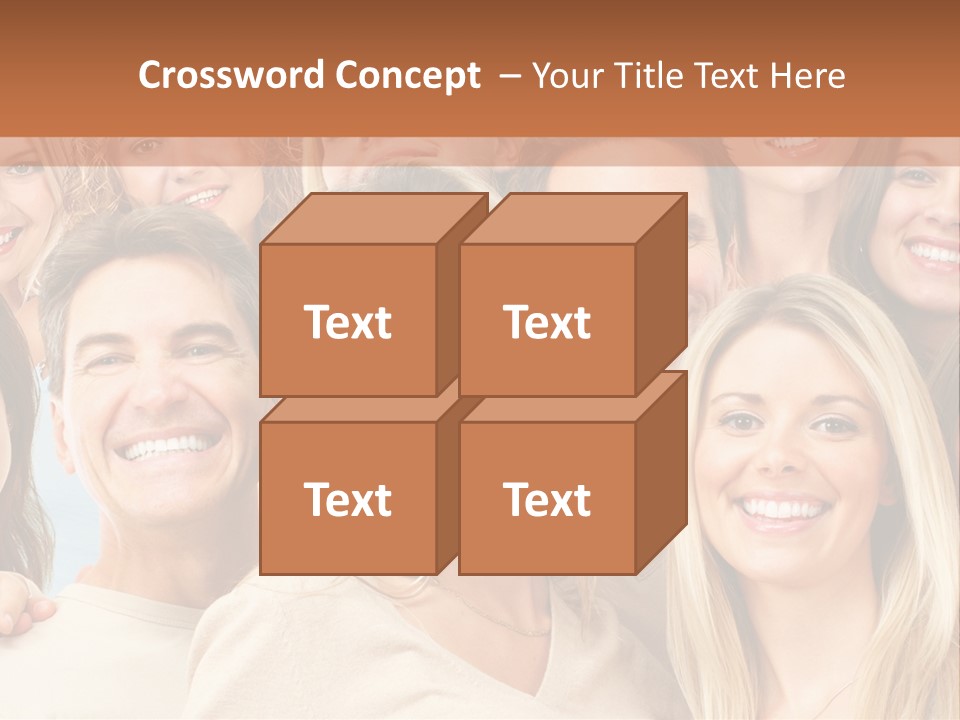 Faces Isolated Joyful PowerPoint Template