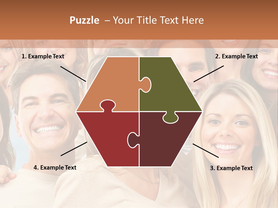 Faces Isolated Joyful PowerPoint Template