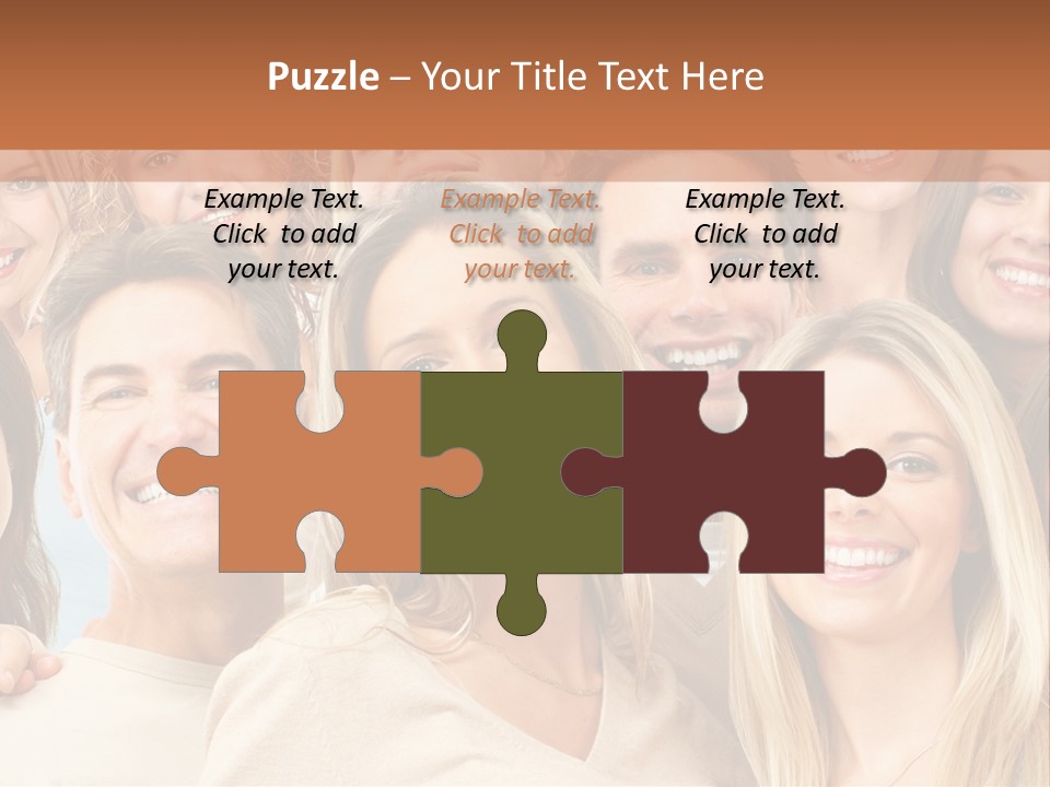 Faces Isolated Joyful PowerPoint Template