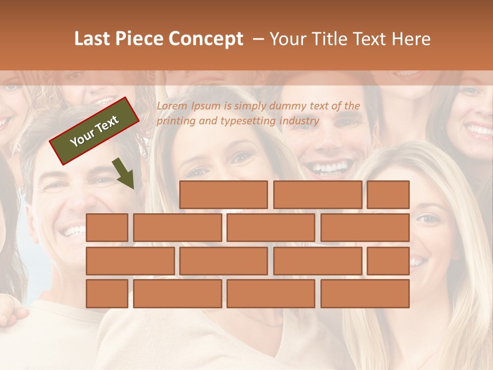 Faces Isolated Joyful PowerPoint Template