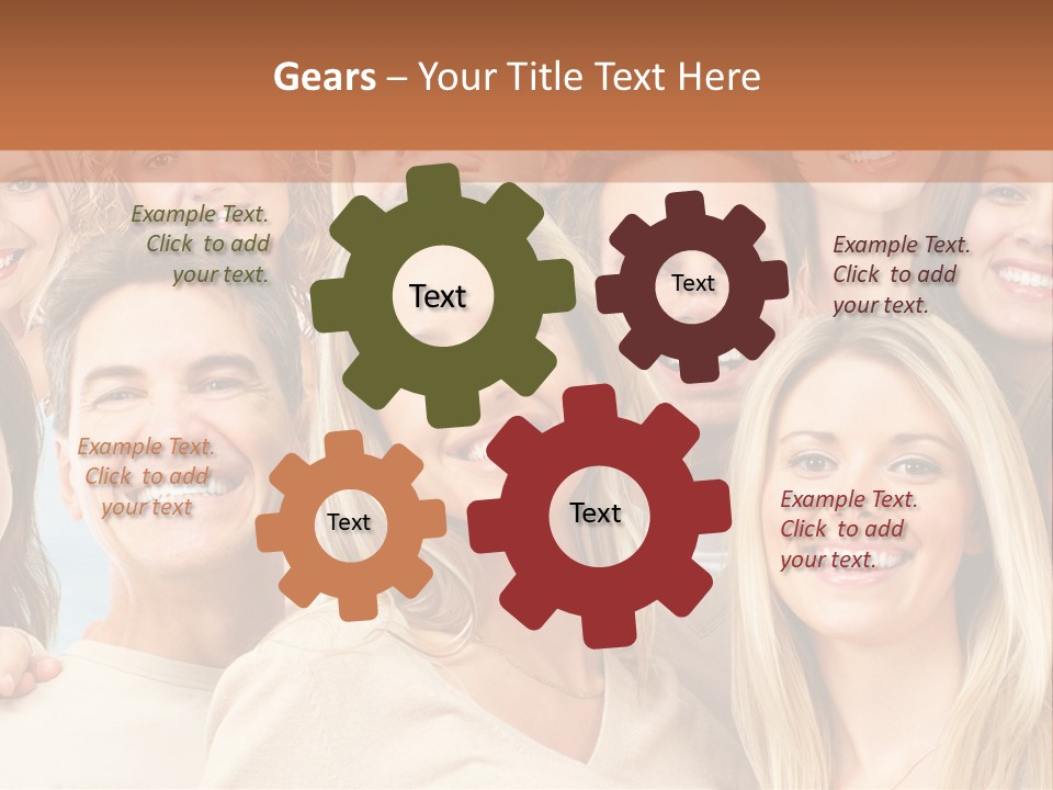 Faces Isolated Joyful PowerPoint Template