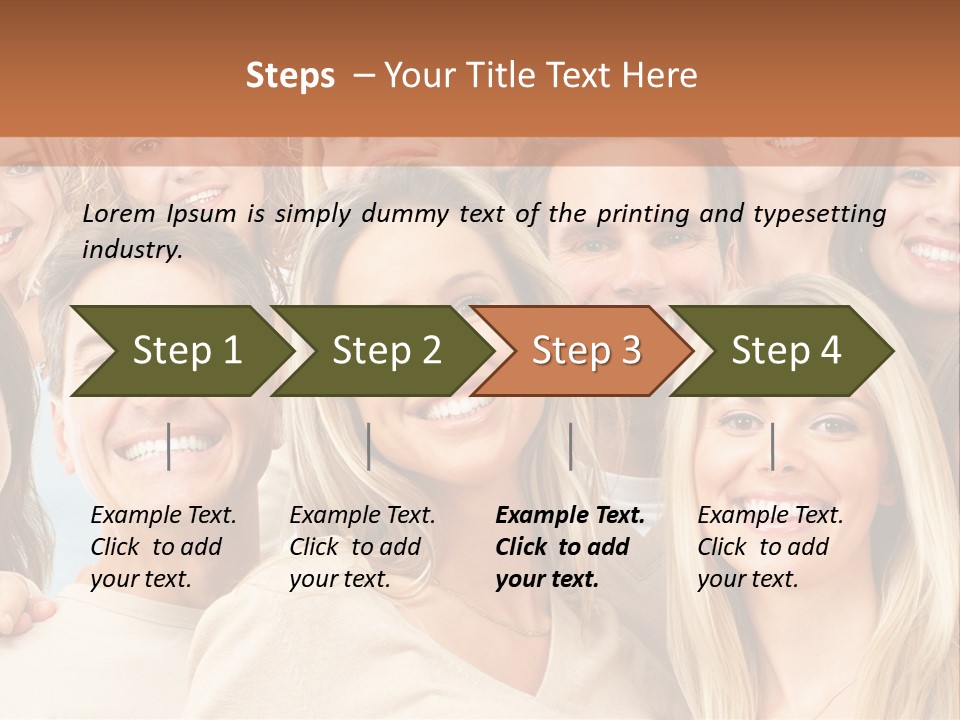 Faces Isolated Joyful PowerPoint Template