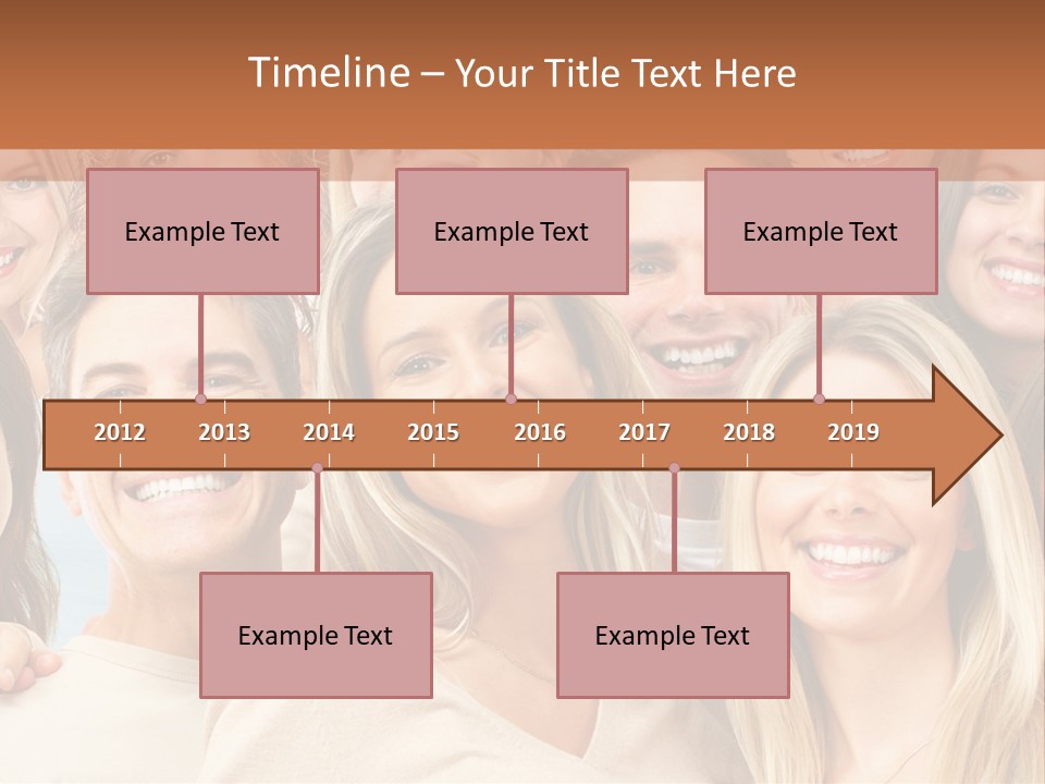 Faces Isolated Joyful PowerPoint Template