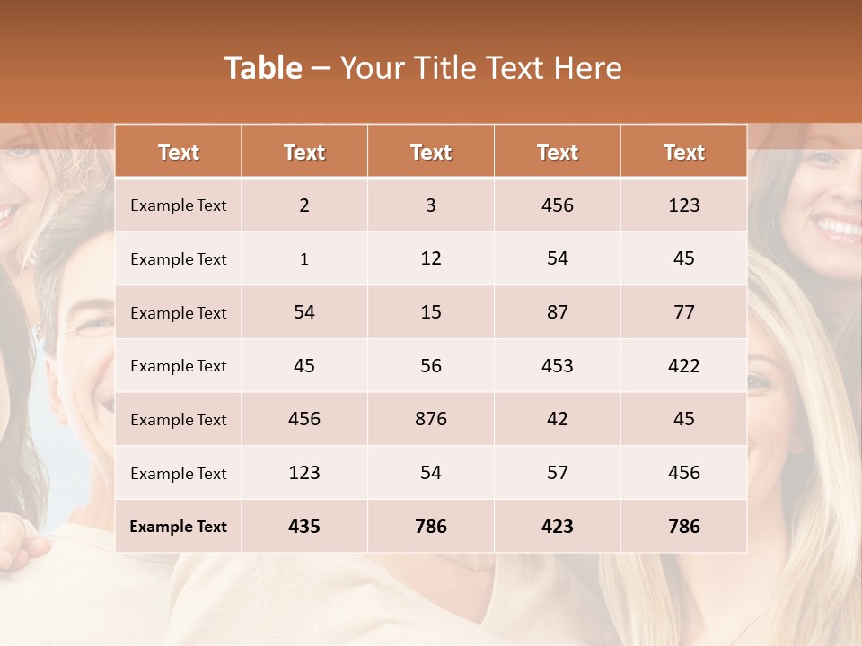 Faces Isolated Joyful PowerPoint Template
