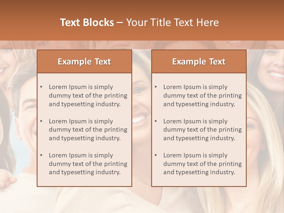 Faces Isolated Joyful PowerPoint Template