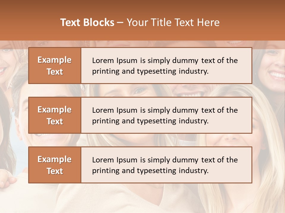 Faces Isolated Joyful PowerPoint Template