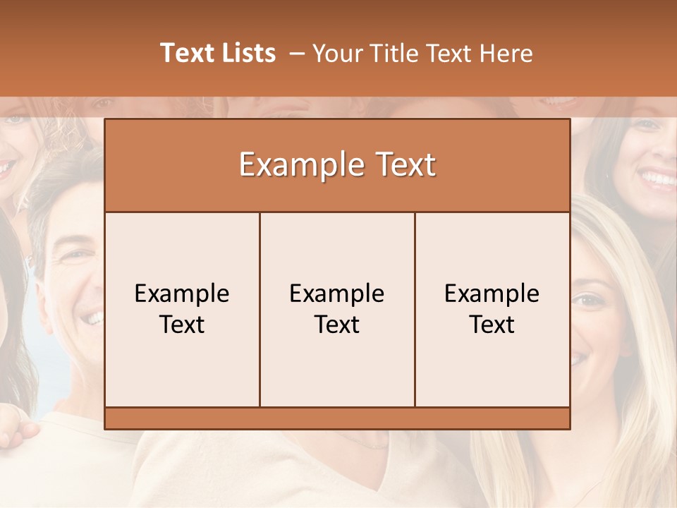 Faces Isolated Joyful PowerPoint Template