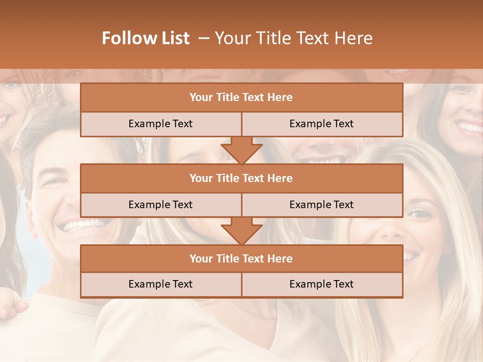 Faces Isolated Joyful PowerPoint Template