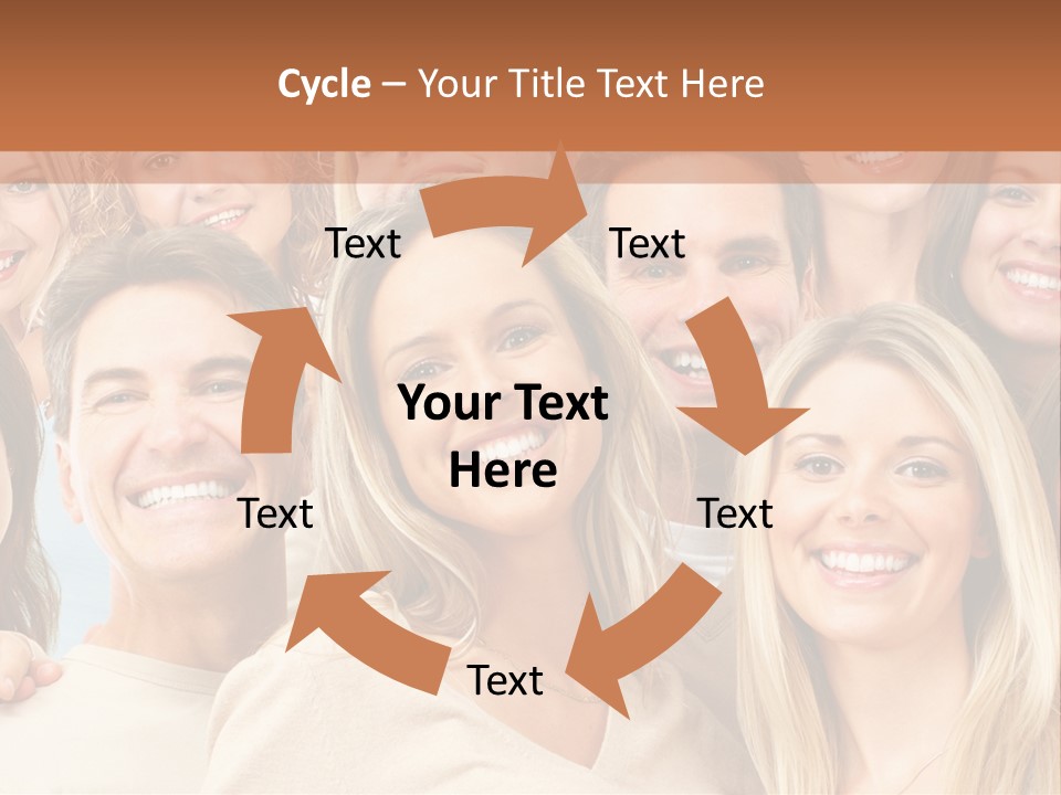 Faces Isolated Joyful PowerPoint Template