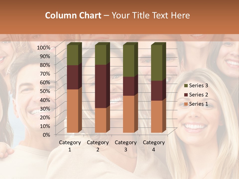 Faces Isolated Joyful PowerPoint Template