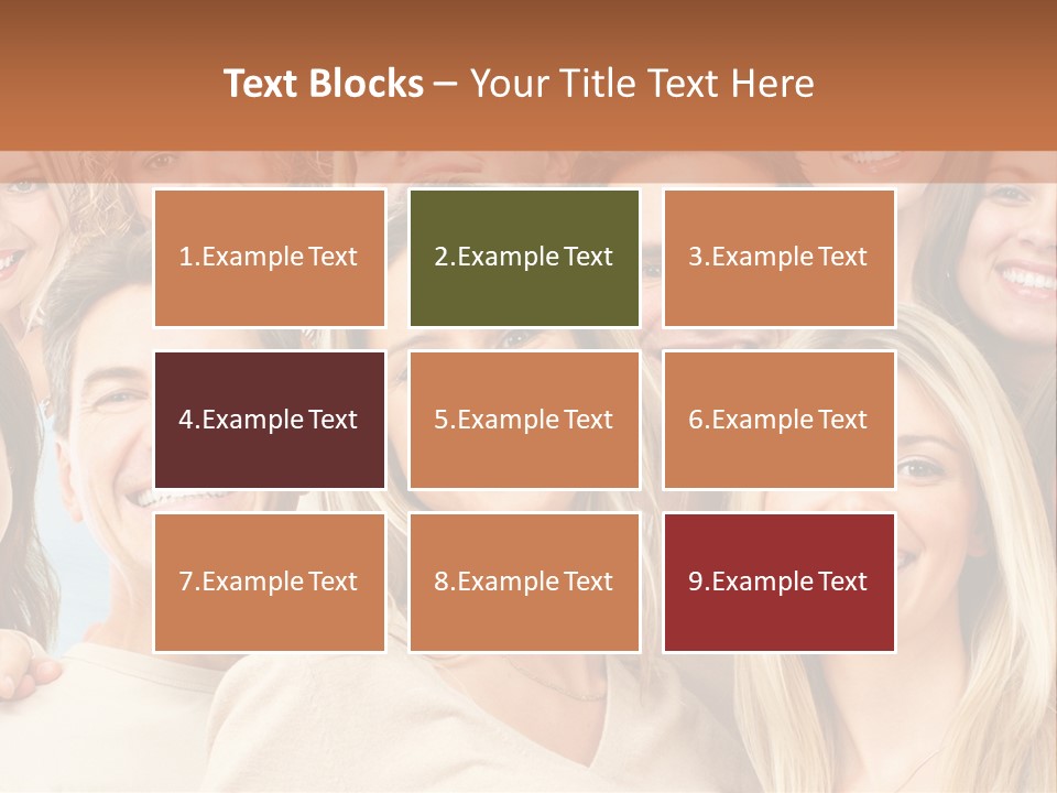 Faces Isolated Joyful PowerPoint Template