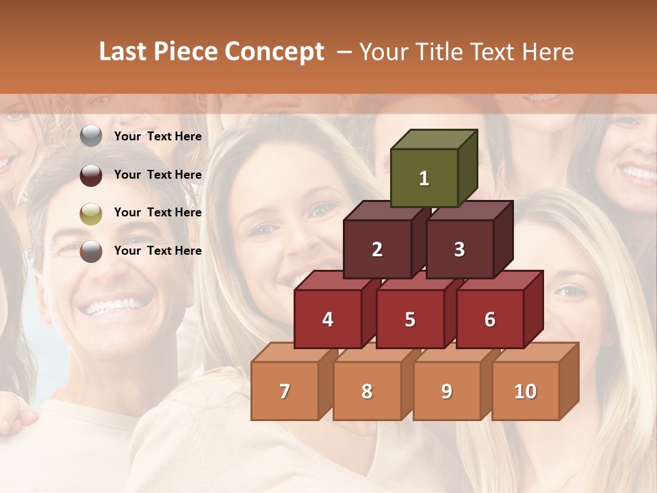 Faces Isolated Joyful PowerPoint Template