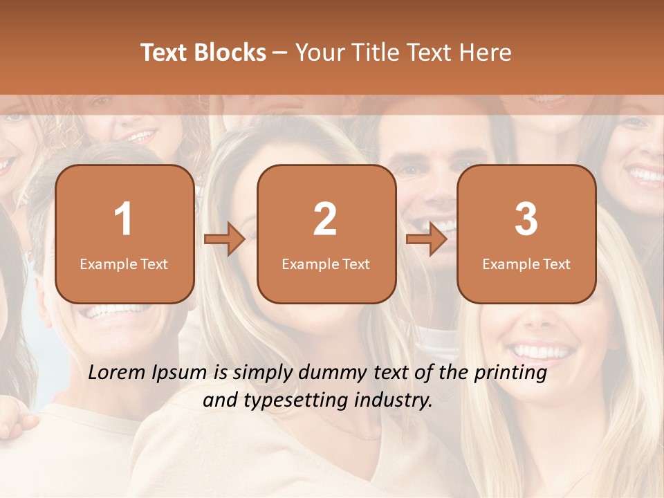 Faces Isolated Joyful PowerPoint Template