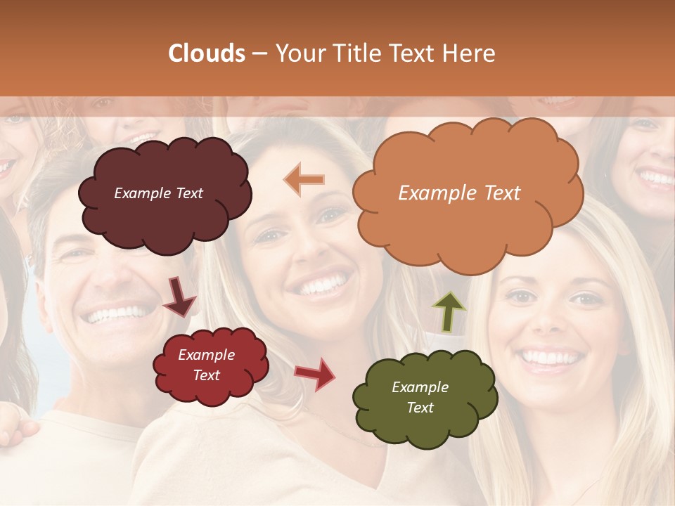 Faces Isolated Joyful PowerPoint Template