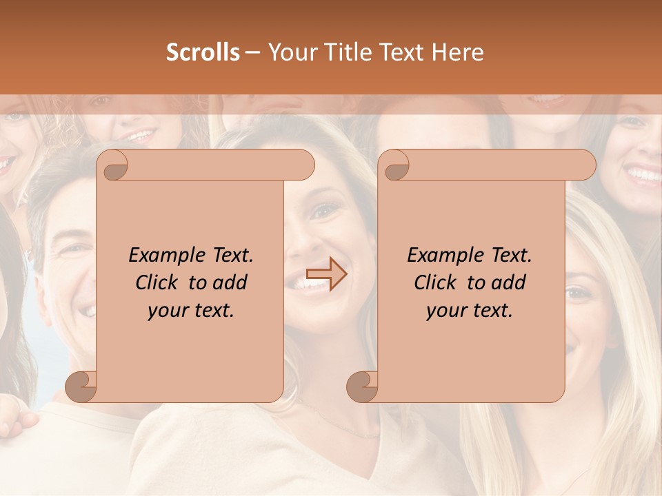 Faces Isolated Joyful PowerPoint Template
