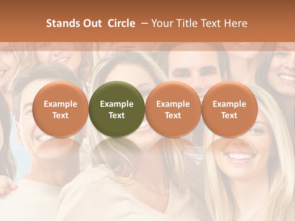 Faces Isolated Joyful PowerPoint Template